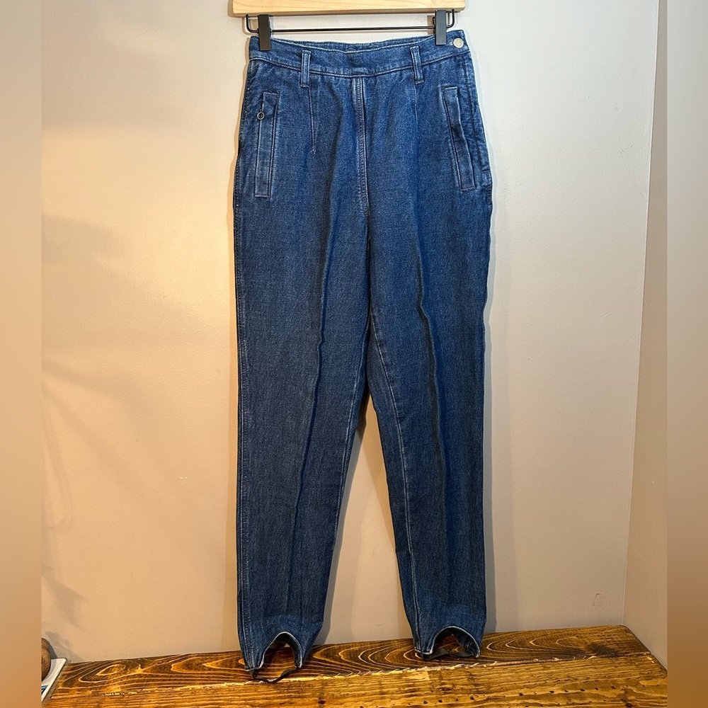 Liz Claiborne Lizwear Vintage Denim Stirrup Pants 80’s Size 8